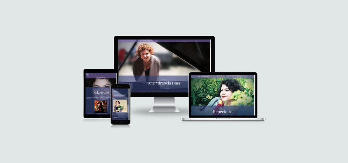 Responsive Webdesign für die Pianistin Ana Mirabela Dina