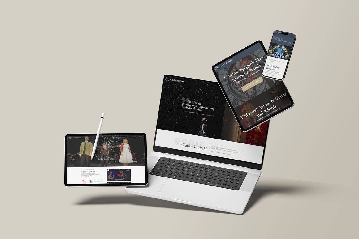 Webdesign für den Berliner Opern-Regisseur Tobias Ribitzki | Andrea Barzen · Visuelle Kommunikation · Aachen