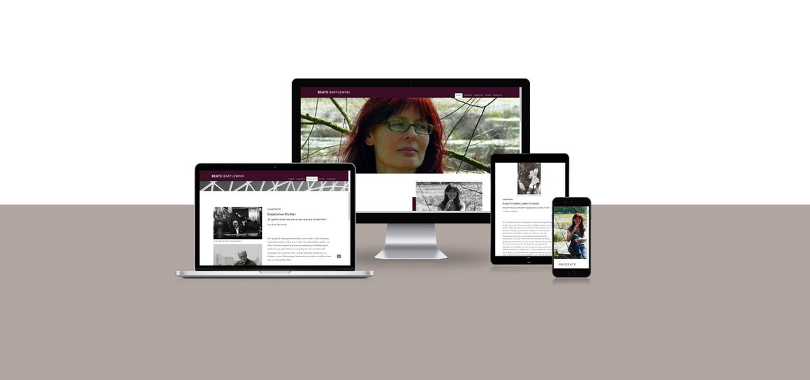 Responsive Webdesign für die Hörfunkautorin und Moderatorin Beate Bartlewski