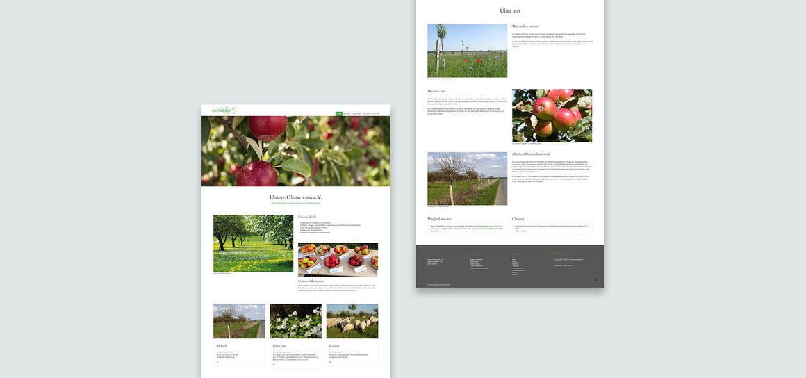 Responsive Webdesign für den Verein Unsere Obstwiesen e.V. Aachen