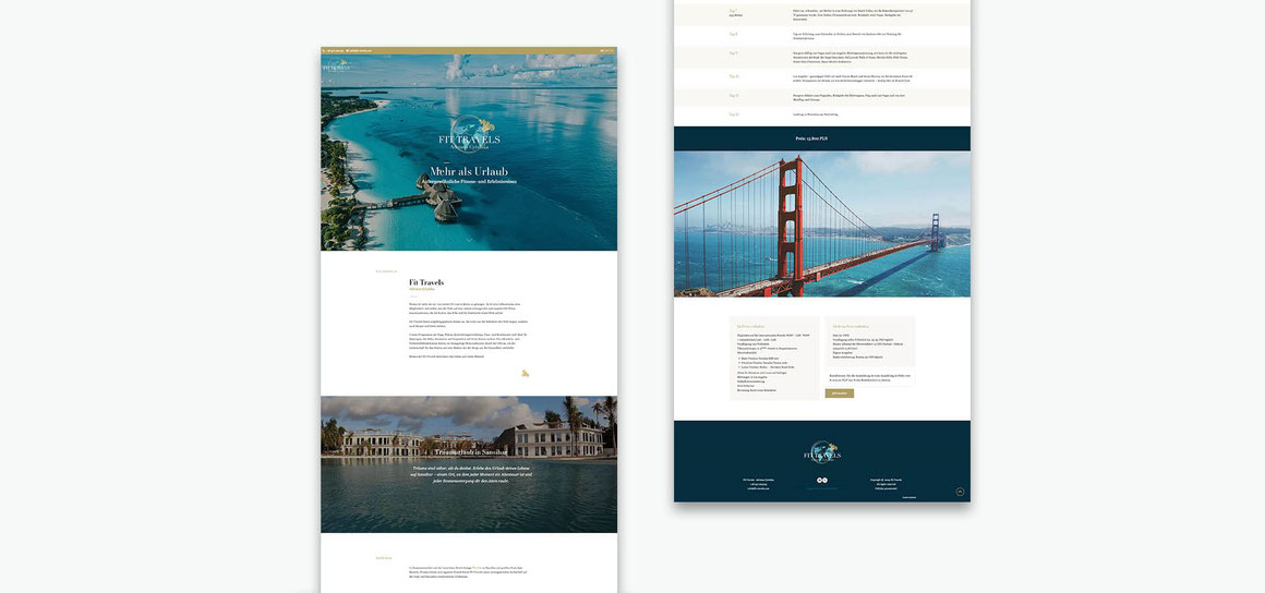 Responsive Webdesign für das Reiseunternehmen Fit Travels von Adriana Cytulska
