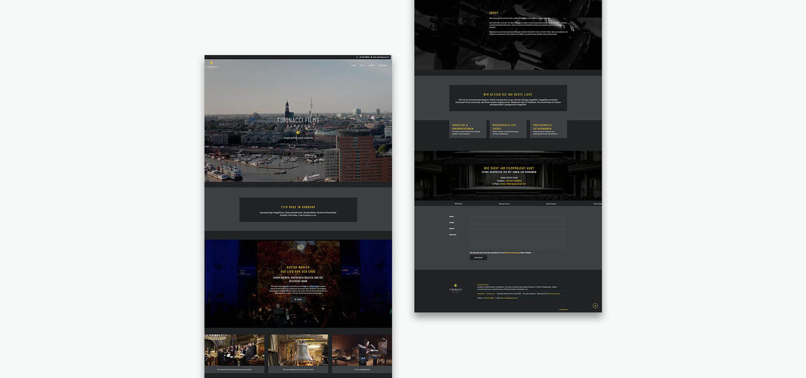 Responsive Webdesign für das Dokumentarfilm-Unternehmen Fibonacci Films Hamburg