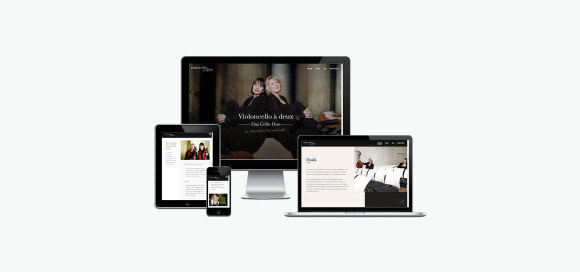 Responsive Webdesign für Violoncello à deux
