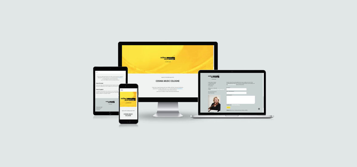 Responsive Webdesign für Cosima Music Cologne | Musikagentur