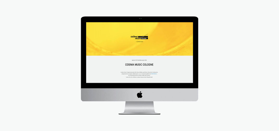 Responsive Webdesign für Cosima Music Cologne | Musikagentur