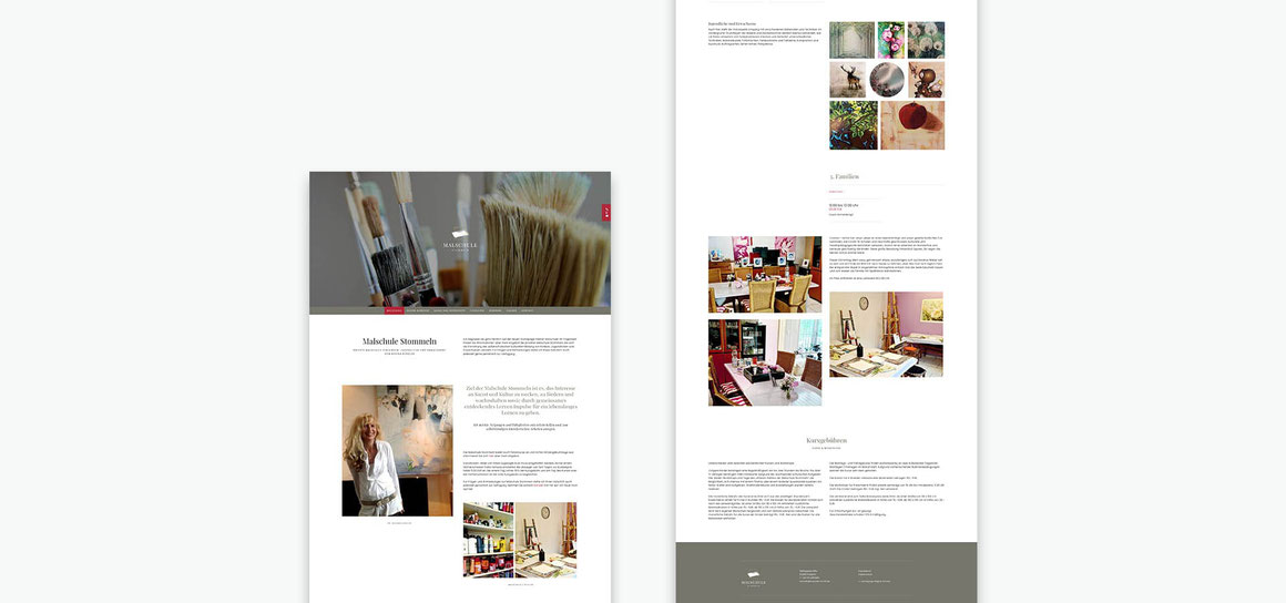 Responsive Webdesign für die Malschule Stommeln