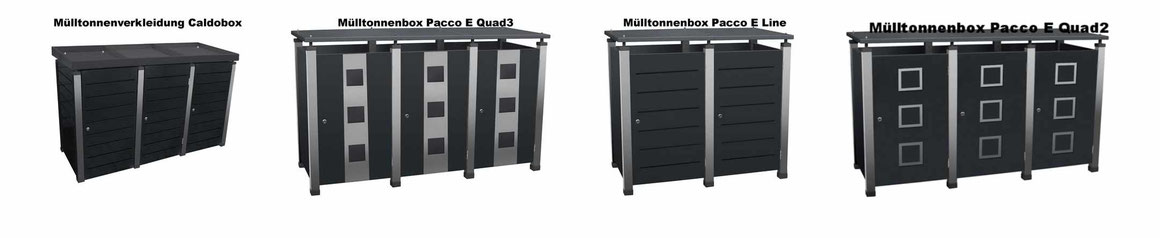 Mülltonnenboxen verschiedene Designs