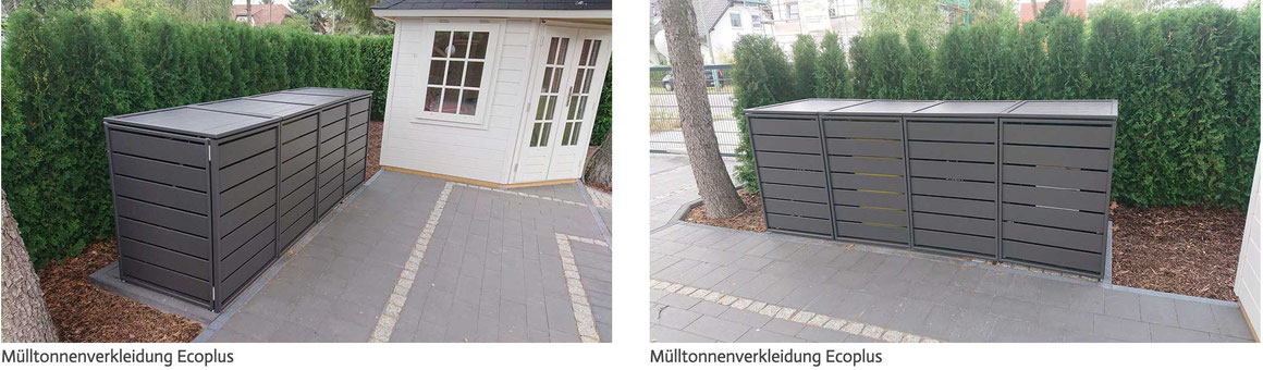 Mülltonnenboxen in Anthrazitgrau