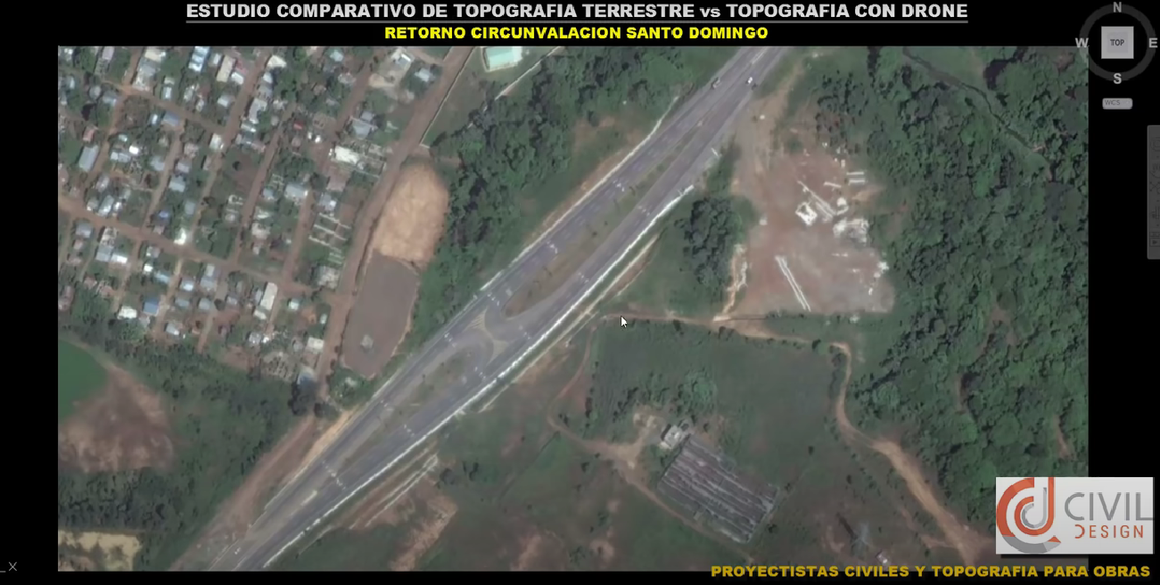 Imagen comparativa de topografia terrestre vs con drone