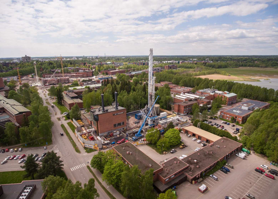 Drilling site of the Finnish EGS project in Espoo (source: st1).