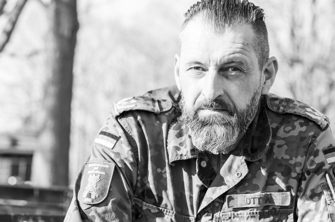 Soldat Matthias Ott beim Fotoshooting "Gesichter des Lebens"