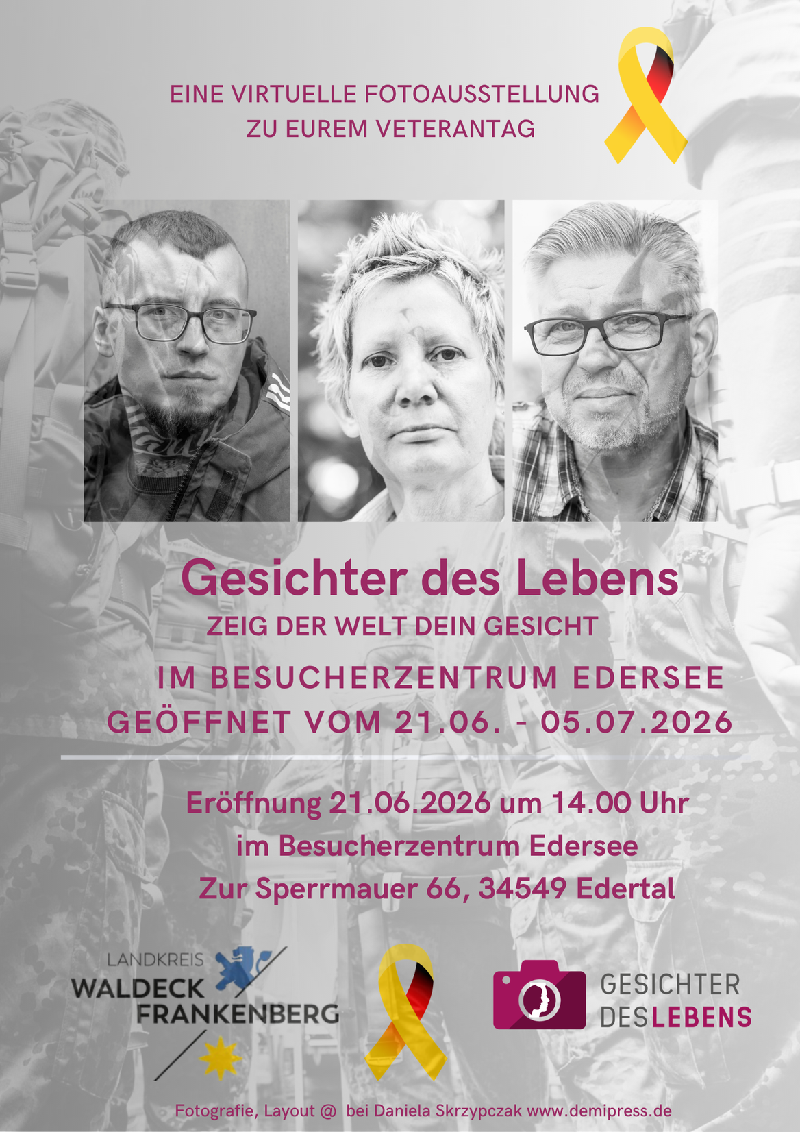 Gesichter des Lebens Fotoausstellung am Edersee zum Veteranentag 2026
