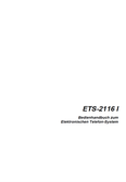 Titelbild Bedienhandbuch für ETS-2116 I