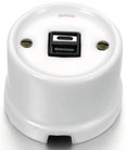 Fontini #Garby #porcellana#presa #USB #doppia #c+c