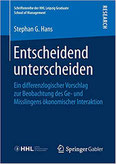 Buch Stephan Hans Entscheidend unterscheiden