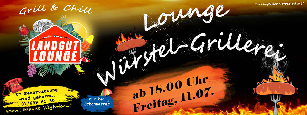 lounge grill, grillen am  Landgut weghofer, landgut lounge, winzerclub.at, Reservierung, Vösendorf, sommer lounge, spritzer, secco, weißwein, freitag