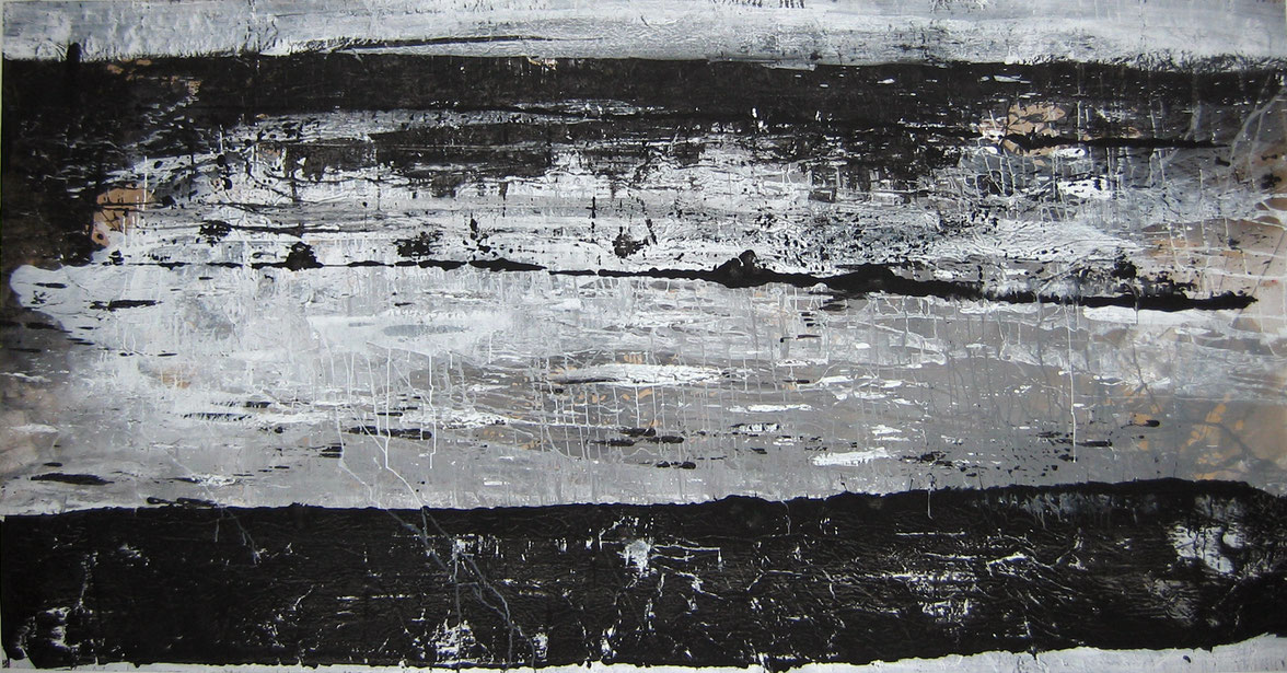 "14-002" - Acrylique sur krafts encollés (libre) - 150 x 300 cm - 2013