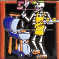 <img src="Catrin Cocinero.jpg" alt="Azulejo tipo Talavera con escena de Catrin Cocinando en la parrilla en relieve" />