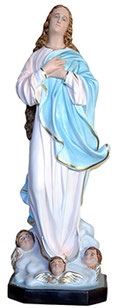 Virgin Mary assumption by Murillo statue cm. 130