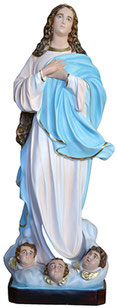 Virgin Mary assumption by Murillo statue cm. 157