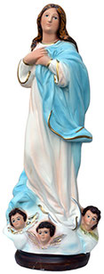 Virgin Mary assumption by Murillo statue cm. 40