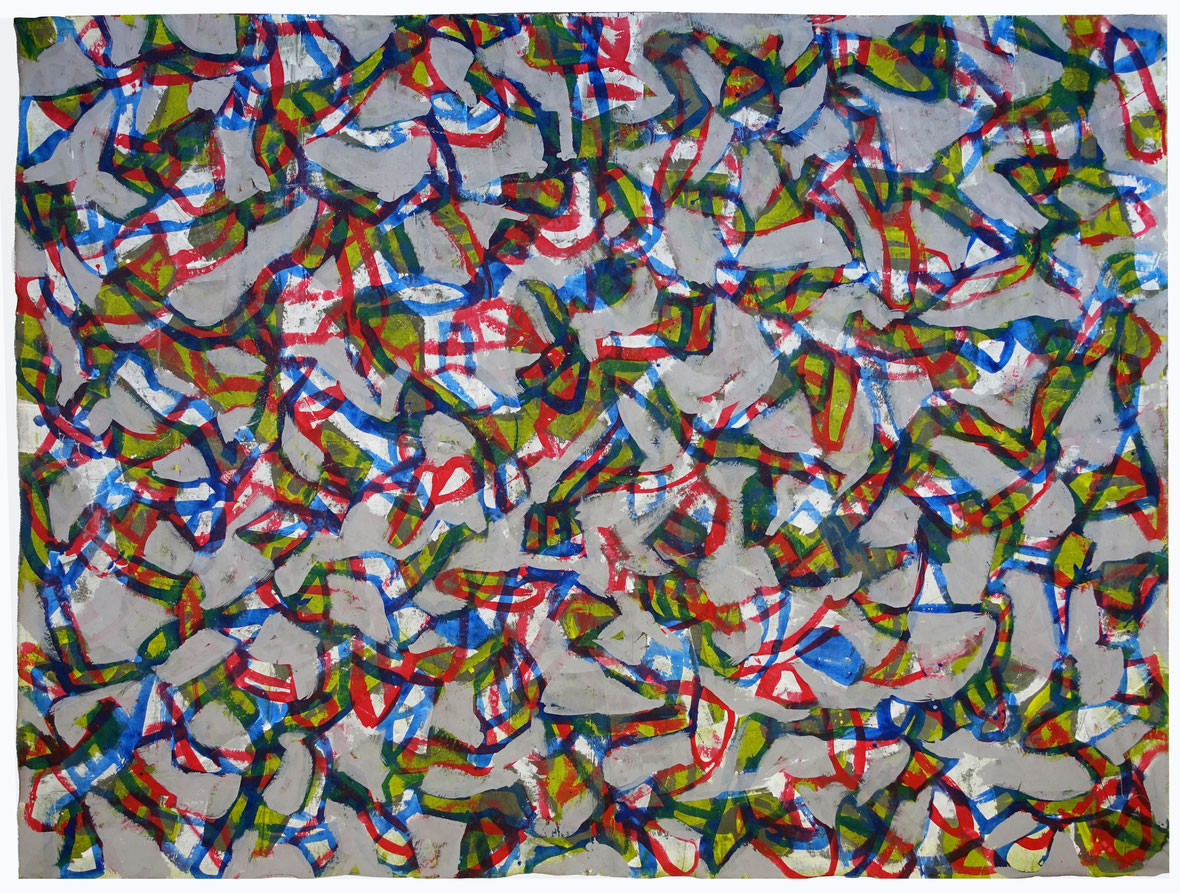 26-002 - Acrylique sur drap, 220 x 291 cm, 2026