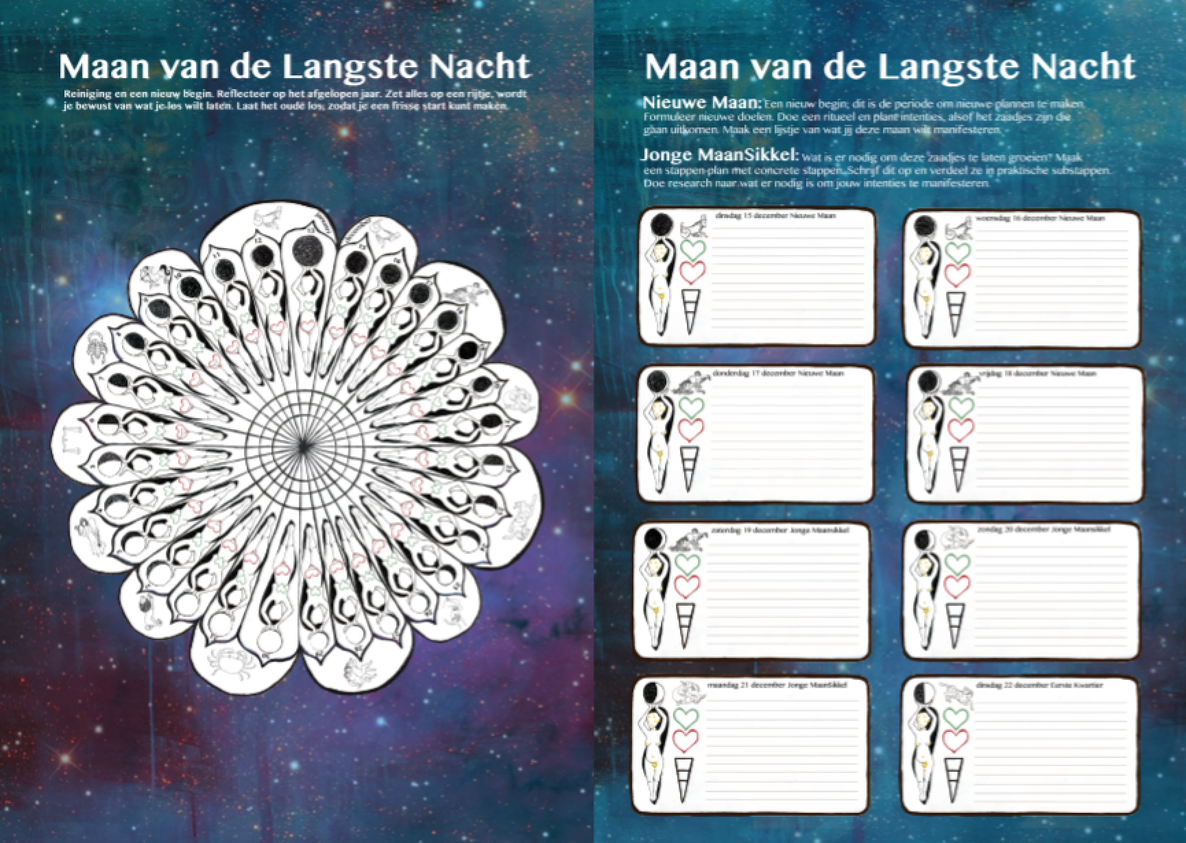 MoonSisters Maan&Cyclus Kalender MoonSisters Spiritual practice & tools