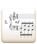 Piano Technique Exercise N°5 from C. L. Hanon's piano book : The Virtuoso Pianist in 60 Exercises