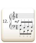 Piano Technique Exercise N°12 from C. L. Hanon's piano book : The Virtuoso Pianist in 60 Exercises