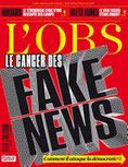 Page de couverture de L'OBS de janvier consacré aux fake news