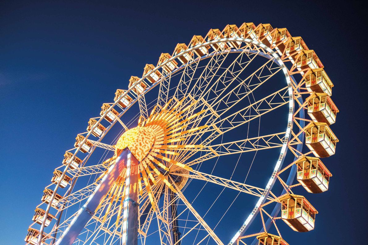 Most beautiful ferris wheels in Europe - famous ferris wheel at the oktoberfest in munich - germany Copyright FooTToo