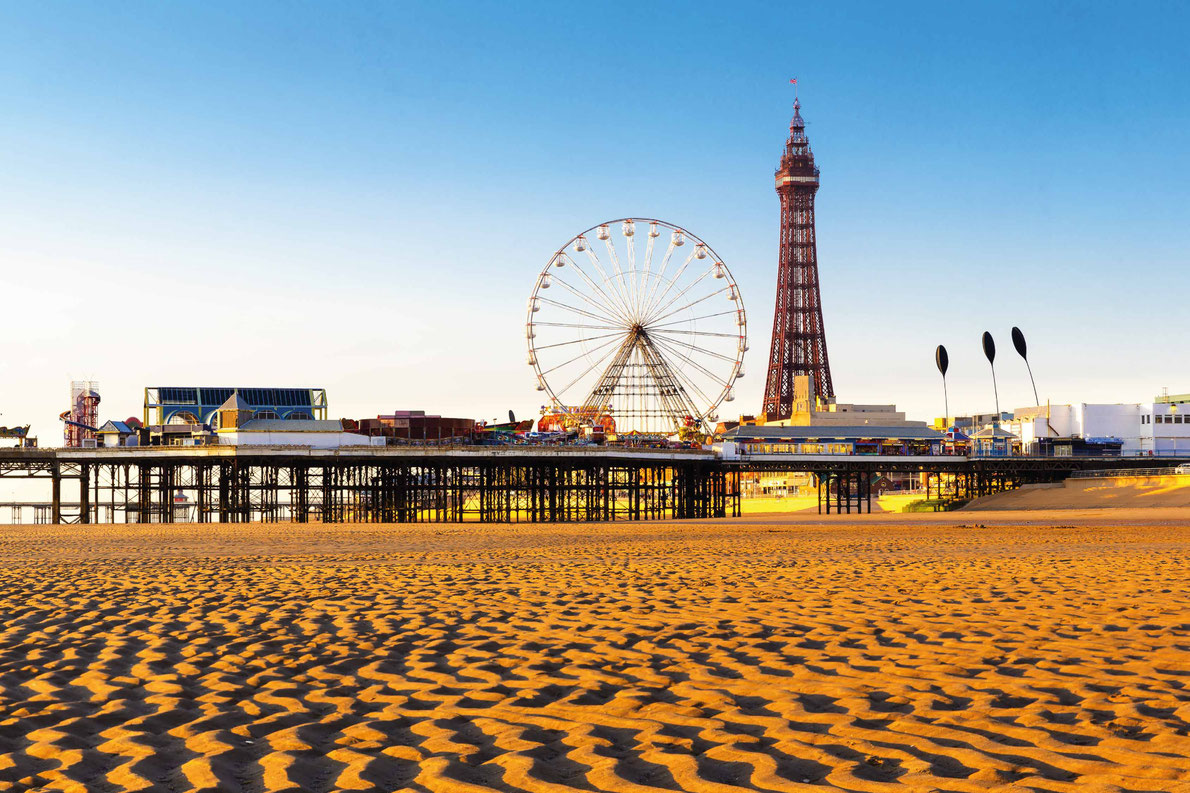 Most beautiful ferris wheels in Europe - Blackpool Tower and Central Pier Ferris Wheel, Lancashire, England, UK Copyright Paul Daniels