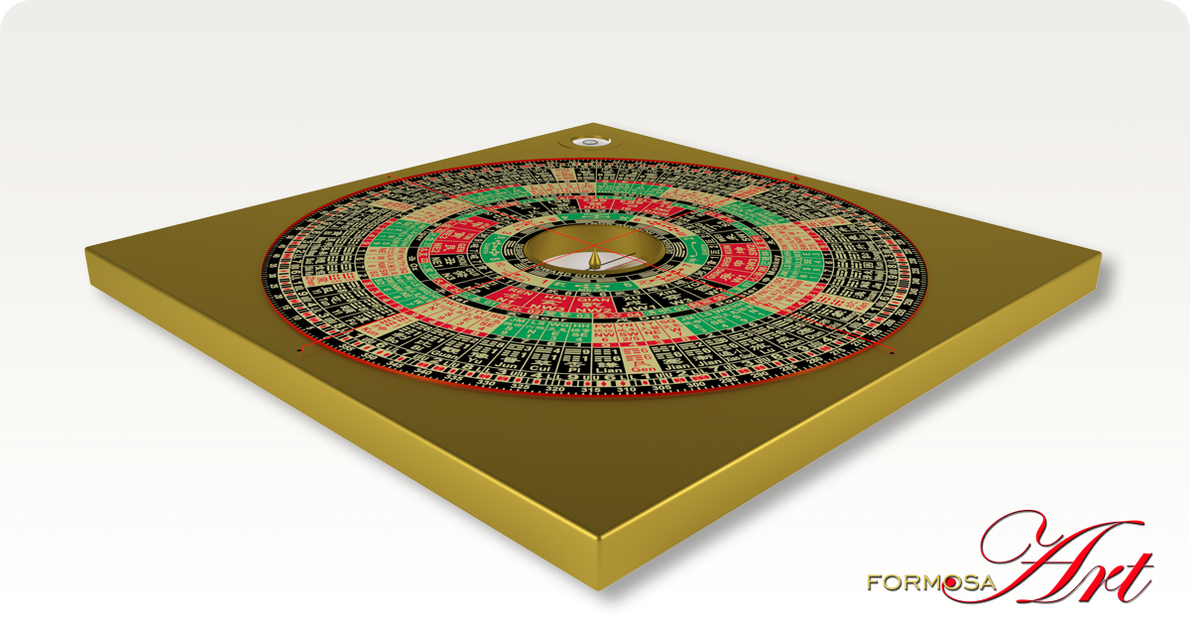 Golden Feng Shui Compass (Luopan) HC-188 as Banner of FORMOSA ART website