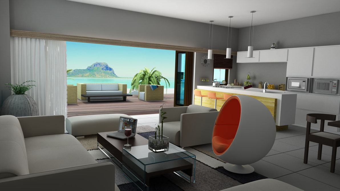 RESIDENCE CAP SUD ACHAT IMMOBILIER ILE MAURICE pour retraité ou Mauricien VUE MER à TAMARIN