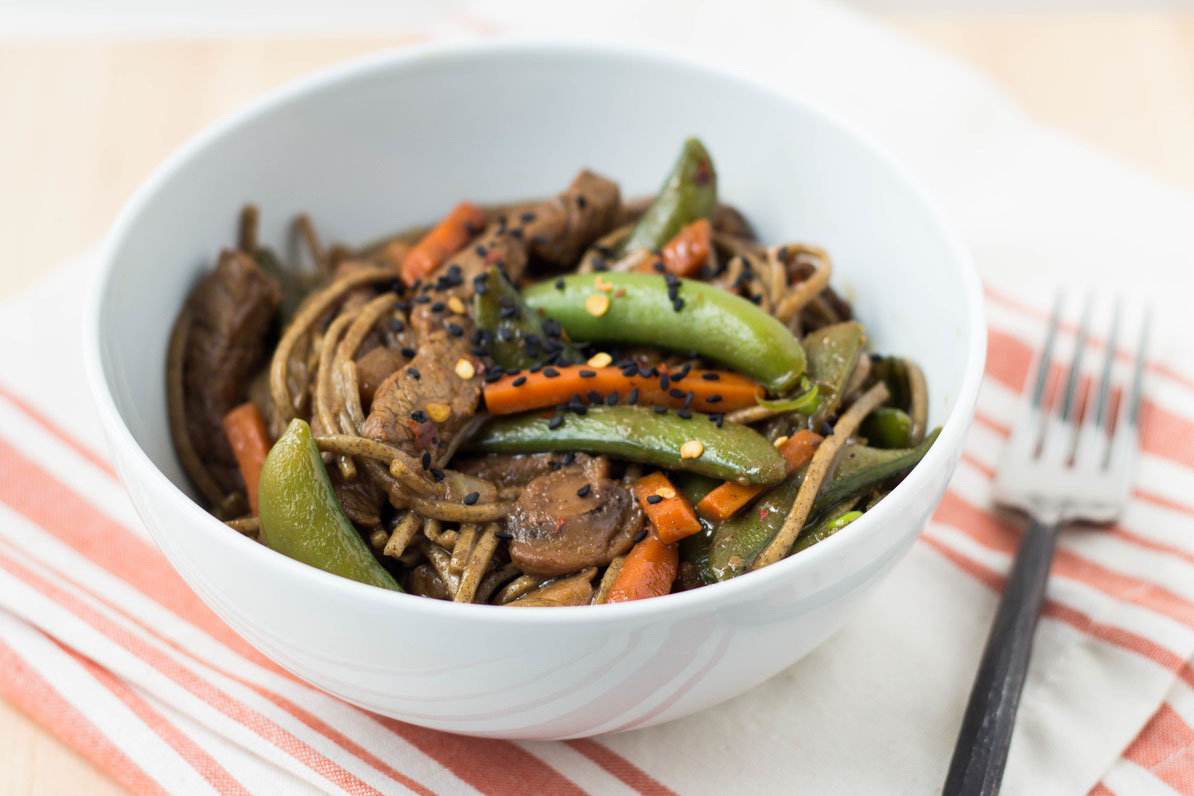 Soba Noodle Beef and Veggie Stir Fry Homemade Nutrition Nutrition