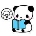 パンダ読書中