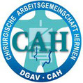 Logo und Linke der Chirurgischen Arbeitsgemeinschaft Hernien CAH