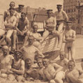 Casually naked group from times gone by