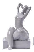 statuette femme mini noir or gris blanc 15cm penseur rodin femme decoration idée cadeau anniversaire mariage invitation paque noel luxe promo solde art oeuvre design moderne tendance epurée contemporaine intérieur