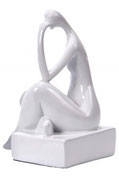 statuette femme mini noir or gris blanc 15cm penseur rodin femme decoration idée cadeau anniversaire mariage invitation paque noel luxe promo solde art oeuvre design moderne tendance epurée contemporaine intérieur