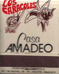 CAJA DE CERILLAS (LIBRILLO) LOS CARACOLES - CASA AMADEO (MADRID) COMPLETA (1,50€).