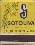 CAJA DE CERILLAS (LIBRILLO) ACEITES - SOTOLIVA (SANTANDER) COMPLETA (1,50€).