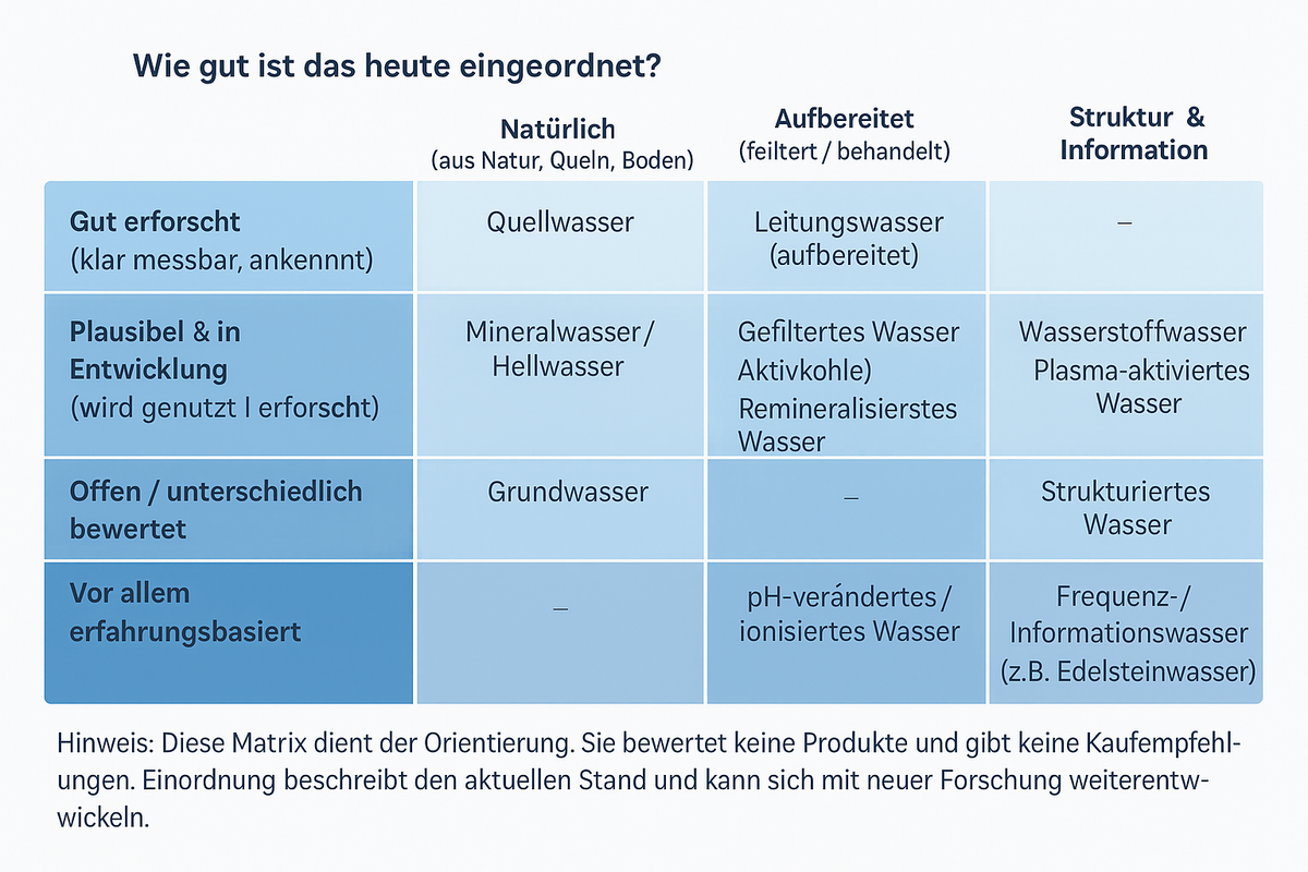 Wasser-Matrix – Überblick
