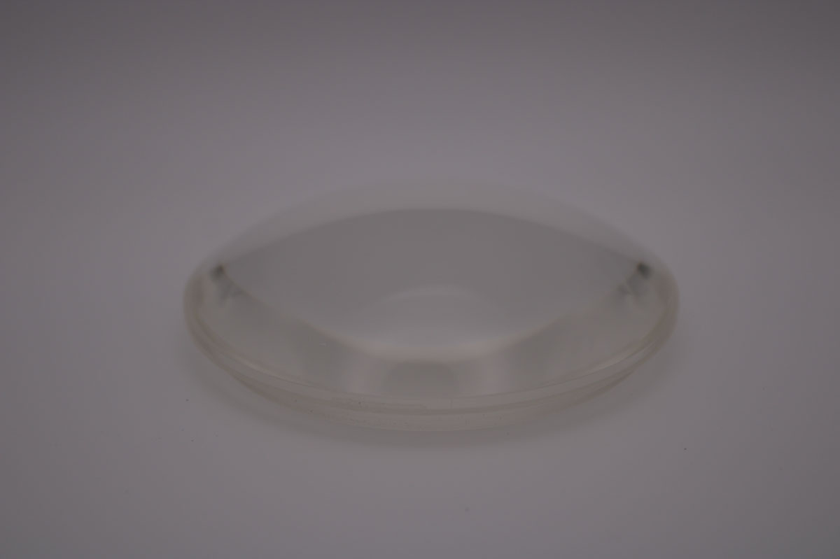 Transparent lens — example of craftsmanship in transparent material