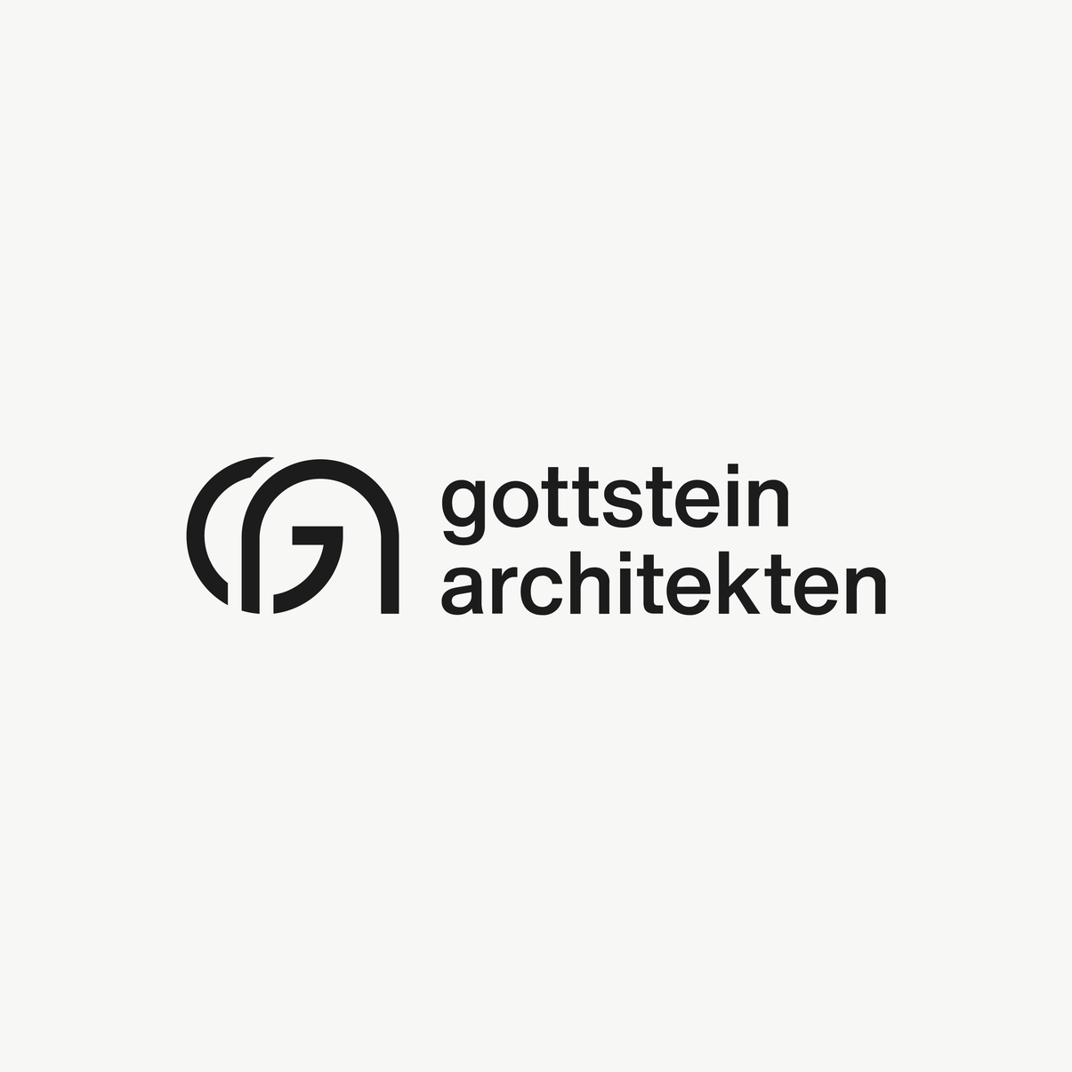 Wortmarke und Signet von Gottstein Architekten als Teil des Corporate Designs eines Architekturbüros
