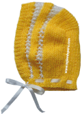 gorro tipo capucha para bebe en dos agujas o palillos