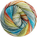 Fai cotton Arlequino 254 - Corail-Turquoise-Bleu cyan-Vert lime