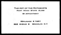 Business Card, The Art of The Rothbort's - 1940's