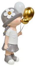 statue statuette fillette ballon chewinggum bulle dore cahpeau fleur gris blanc decoration idee cadeau chaton nattes ecouteur collection all star converses anniversaire fete noel paques deco moderne classique romantique adolescente verte chaussettes haute