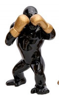 statue gorille dos argente boxeur boxe rocky balboa decoation gant doé ring combat idee cadeau noel anniversaire puissance chic luxe classe raffiné tendance moderne promo soldes blackfriday debout muscles